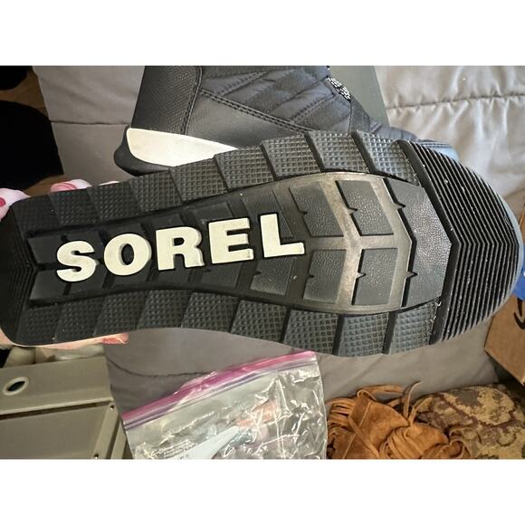 Sorel Whitney II Faux Fur Trimmed Shell Ankle Winter Boots Black Size 5 EUC - Picture 5 of 10